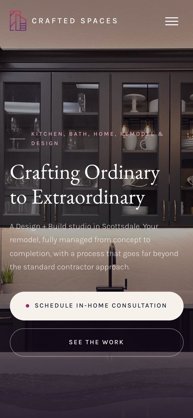 The new homepage on a phone